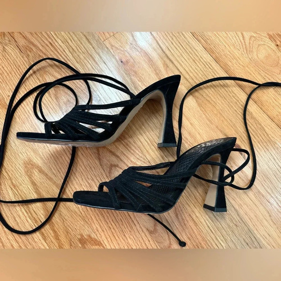 Vince Camuto Suede Black Roselian Sandal - Picture 8 of 13